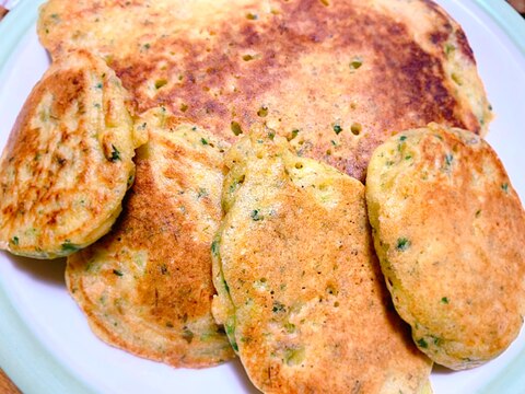 絞った後の野菜で食事パンケーキ